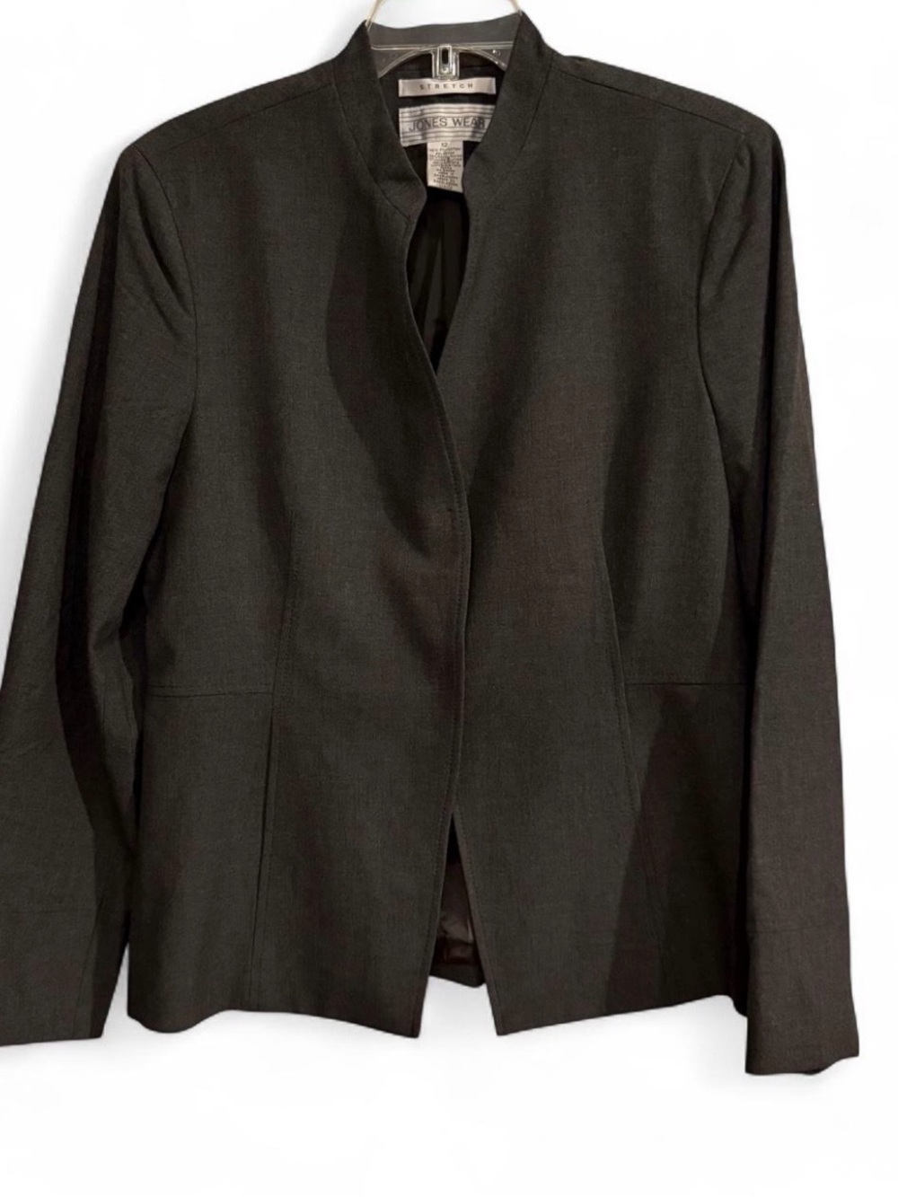 Jones Wear Dark Charcoal Blazer-Stretch-SZ 12- NWT-VTG